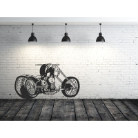 chopper bike Aufkleber Wandaufkleber Tattoo