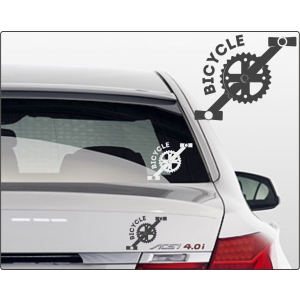 Autosticker Radfahrer Biker