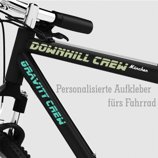 Personalisierte Aufkleber fürs Fahrrad