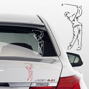 Golfer Sticker