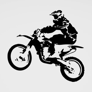 Motocross Sticker f&uuml;r Autos