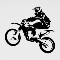 Motocross Sticker für Autos