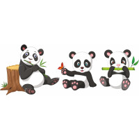 Wandtattoo Pandabär Pandabären